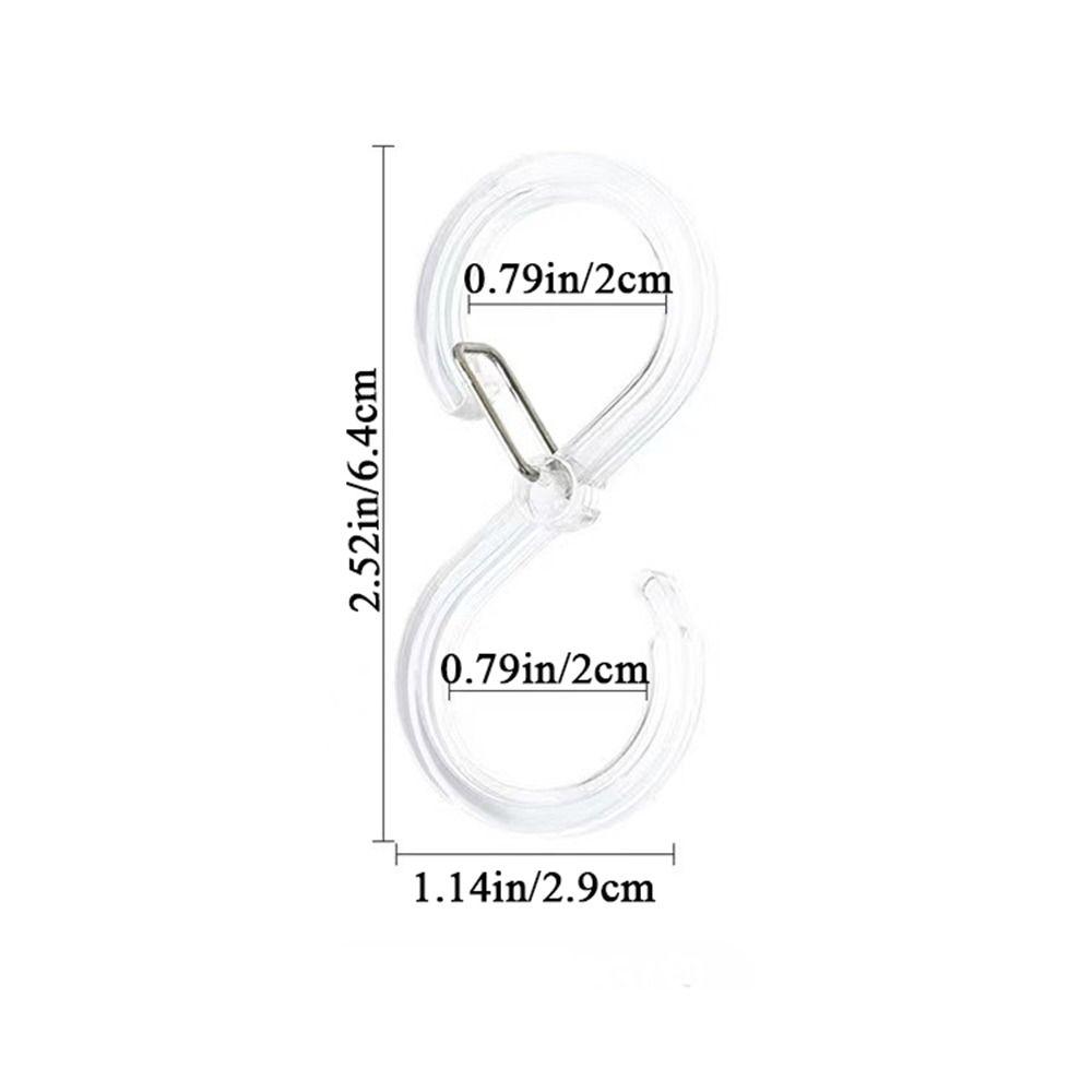 Plastic Closet Hook Transparent Storage Organizer Durable Storage Hook  Kitchen