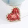 Trendy Heart Shaped Brooch for Women Fashion Rhinestone Heart Brooches Pins Jewelry Accessories Party Gifts
