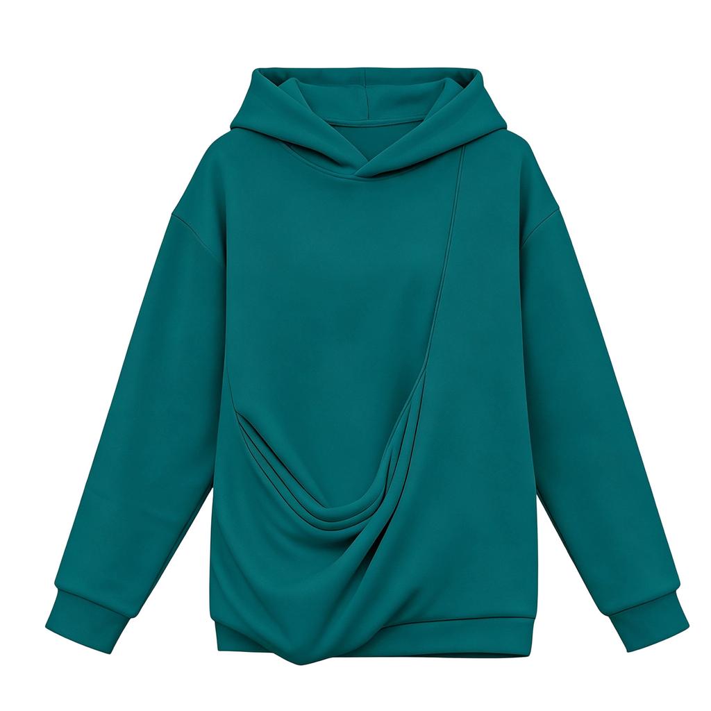 Sudadera con capucha de manga larga para niños y niñas, informal, cómoda, para otoño e invierno, sudadera con capucha sin cierre