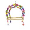 Wood Parrot Swing Toys Non-slip Parrot Climbing Toy Training Stand Pet Chewing Toy  Cockatiel
