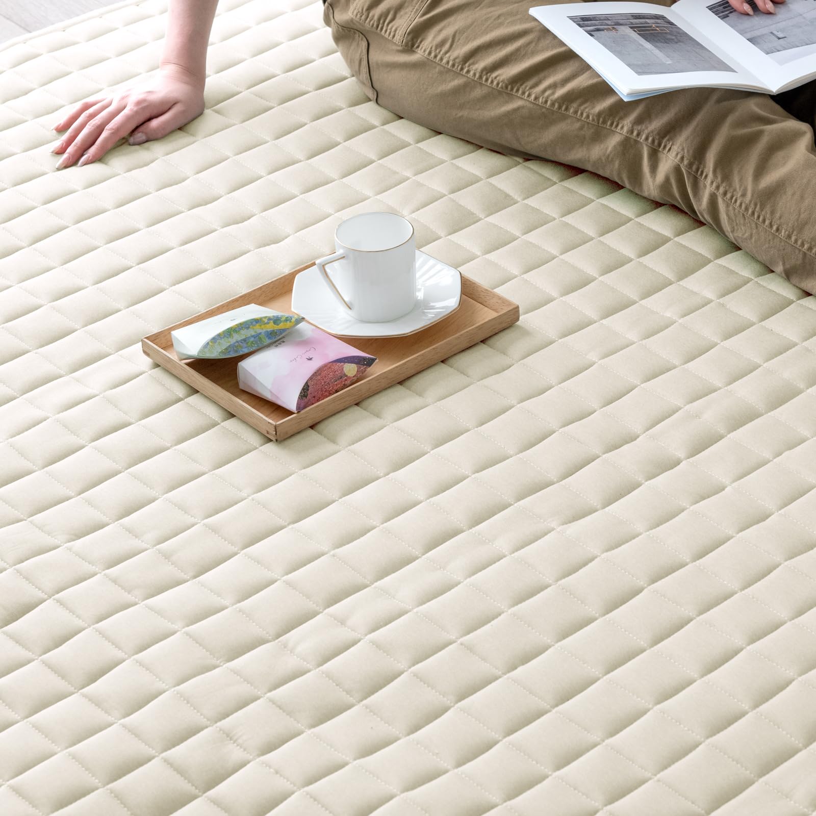 

Tansu no Gen 200 x 250 approximately 3 tatami mats Quilted Knitted High Resilience Floor Compatible with Hot 81900129 Rug, cm, [Renewal] Rug, Fabric,
