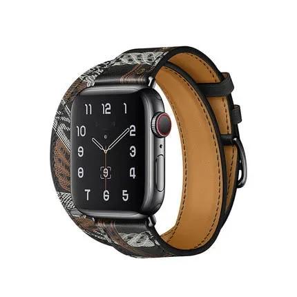 Genuine Leather Bracelet Strap For Apple Watch Band 45mm 49mm 41mm 44mm 42mm 46mm Leather Wristband iWatch Ultra 11 10 9 8 7 6 5