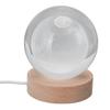 3D Mond Nachtlampe Kristallkugel Nachtlicht LED Holz Inter Carving Tischdekorationen für Freunde Kinder Geschenke Mond