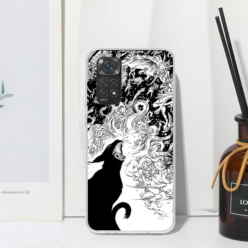 Witch And Cat Colorful Cute Phone Case For Xiaomi Redmi Note 15 13 14S 14 Pro Plus 12S 11S 10S 12 11E 10 11T Art Fundas Back Cov
