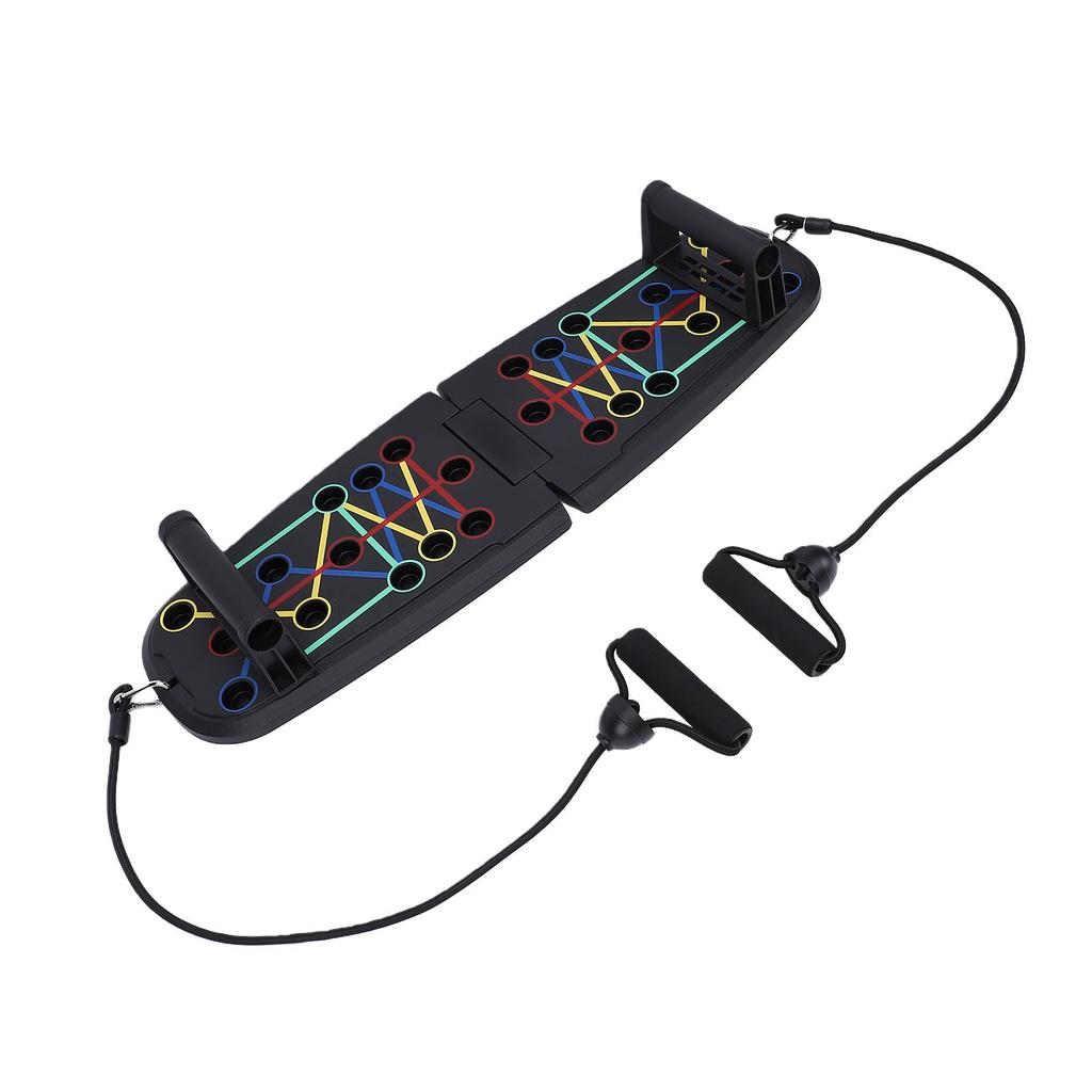 Push Up Board 12 Training Modes Non Slip Foldable Pushup Stand Board Exercise Equipment Black Push Up Board Set with