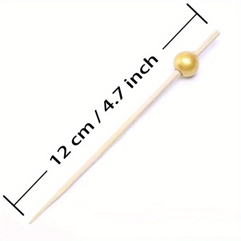 Elegant 100-Piece Bamboo Cocktail Picks - Perfect for Appetizers, Fruit Skewers, and Party Decorations