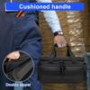 Heavy Duty Fabric Tool Backpack, 14 Inch Large Capacity With Reinforced Pockets For Electrician Construction Worker Durable Working Storage Bag