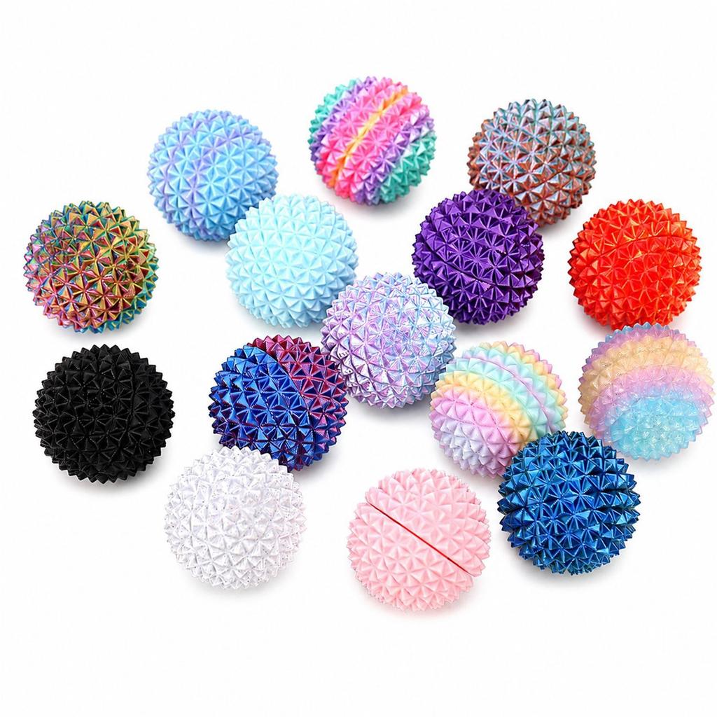 3D Printed Spiky Stress Relief Ball Fidget Toy Handheld Sensory Massage Ball for Finger Exercise and Anxiety Relief Desktop Decoration