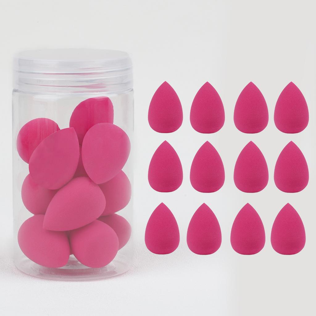 12pcs Mini Beauty Sponge Egg Water Drop Small Makeup Egg Powder Puff Dry Wet Combined Cosmetic Tools With Storage Box