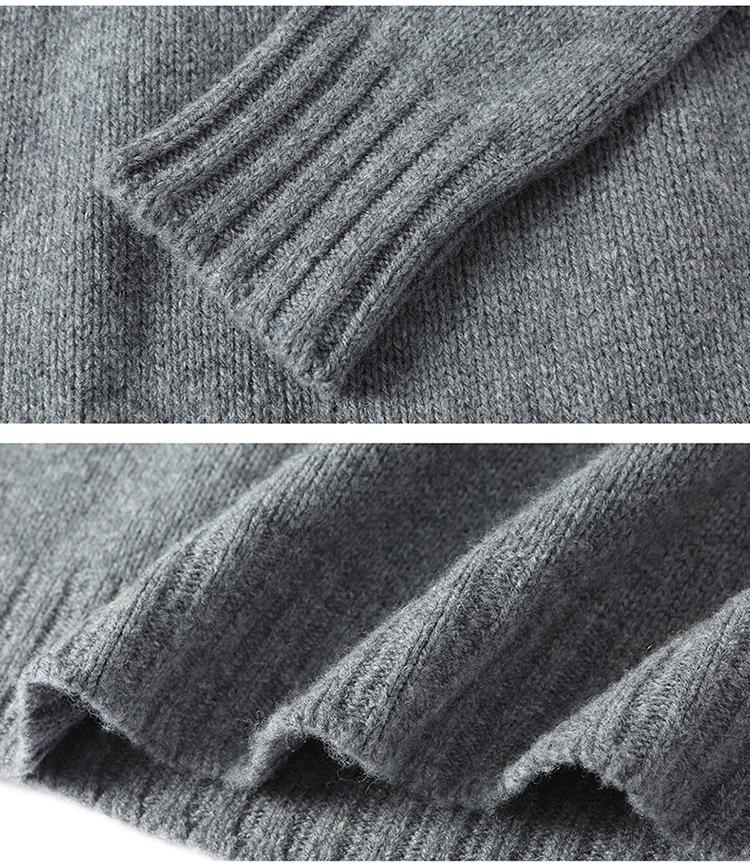 Women's Autumn/Winter Pure Wool Jacquard Knit Pullover Sweater