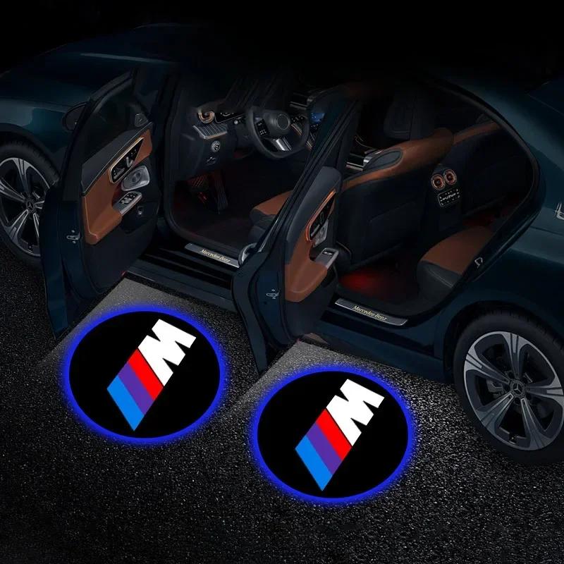 For BMW 2Pcs Led Car Door Welcome Lights BMW Logo Projector Lamp For BMW 1 2 3 4 5 7 Series X1 X3 X4 X5 X6 X7 F10 F15 F16 F20 F3