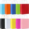 10/20/30/40/50pcs Candy Colorful Shopping Bags With Handle for Wedding Birthday Party Decoration Kraft Paper Bags Gifts Supplies