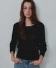 CITTA Cloudy Hairy Boat Neck Knit_Ctk284(Black)