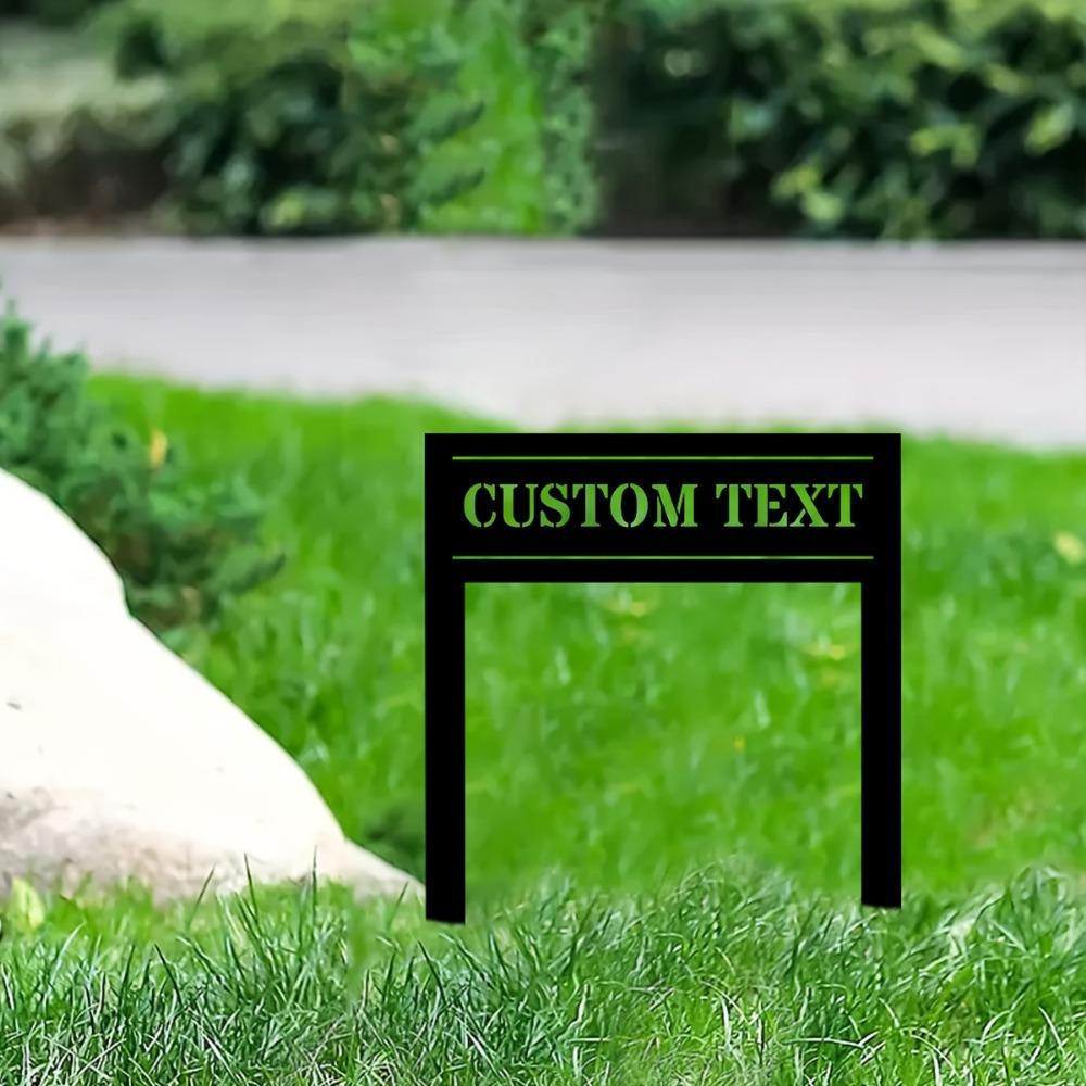 Metal Garden Stakes Custom Address Markers Lawn Decor Courtyard Ornament Yard Art Home Accent
