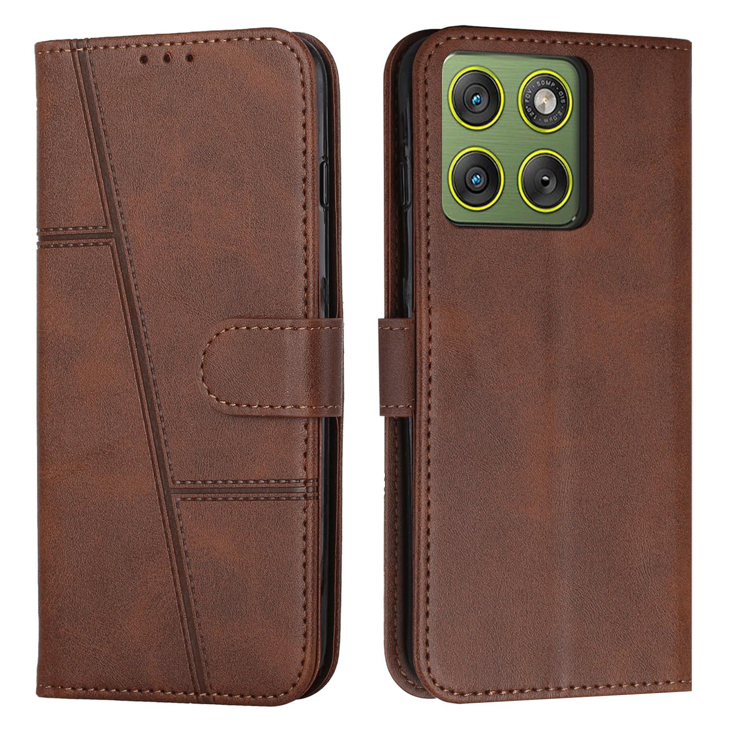 Leather Phone Case For Motorola Edge 70 5G Foldable Stand Wallet Flip Cover with Strap