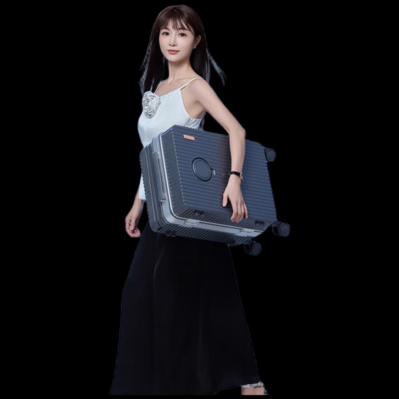 Cmierf Kuect Aluminum Trolley Luggage 22 inch