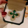 Elegant Inlaid Zircon Flower Brooches for Women Corsage Suit Coat Delicate Temperament Accessories Pin
