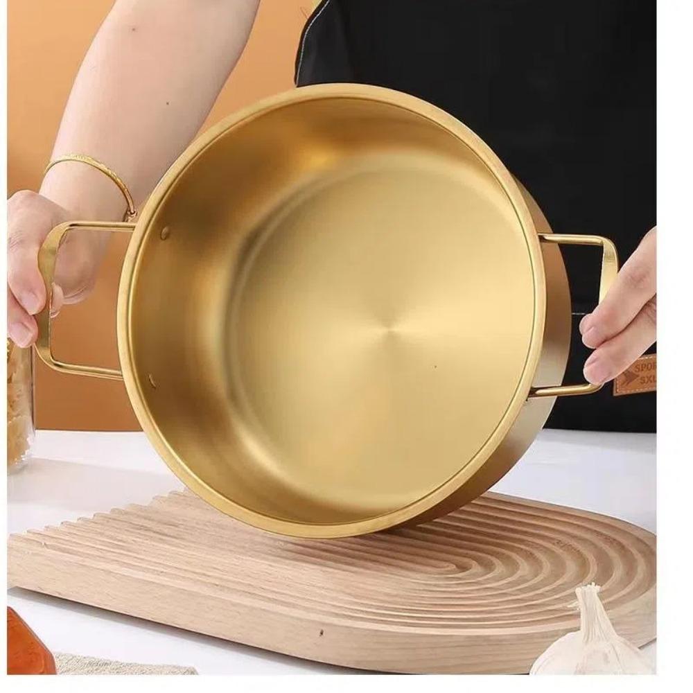 Nerezový hrnec na polévku s poklicí Hot Pot Korejský hrnec na ramen Kempingové nádobí