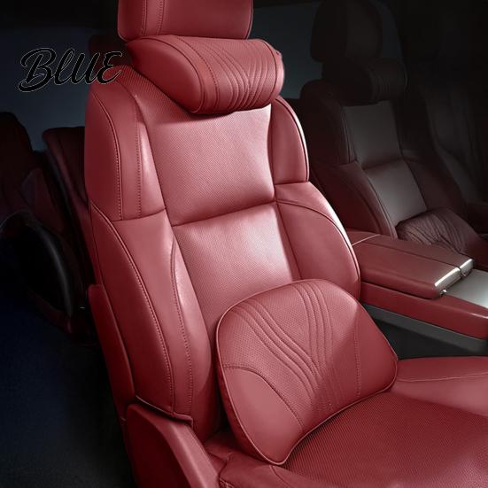 Ergonomic Neck Rest Car Headrest Pillow for Support, Memory Foam with Universal Adjustable Strap, Lumbar Support Cushion Auto Truck SUV Strap Pad