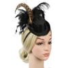 Elegant Fascinator Top Hat Pillbox Hat for Women Cocktail Tea Party Headwear Exquisite French Fascinator for Halloween