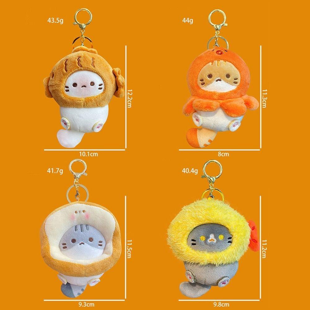 Exquisite Snapper Head Keychain Cocoa Cat Japanese Style Schoolbag Pendant Doll Pendant