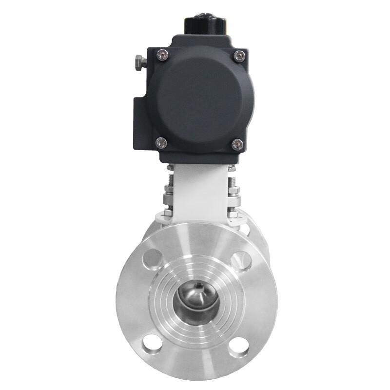 Zhuqin Q641F-16P/C Pneumatic Stainless Steel Flange Ball Valve