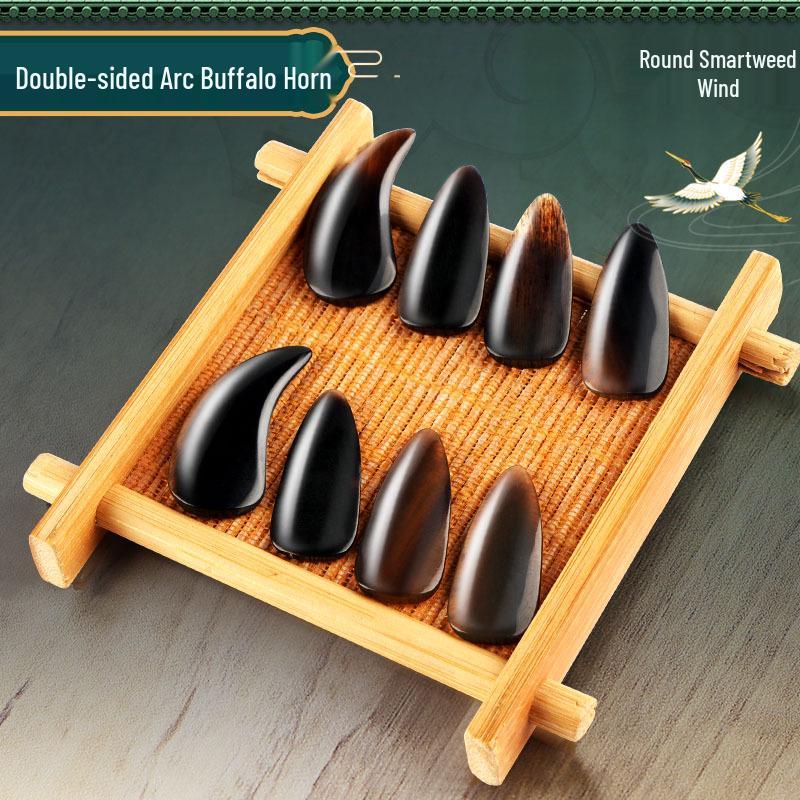 Natural Buffalo Horn Guzheng Finger Picks for Children, Beginners, Adults, and Professionals