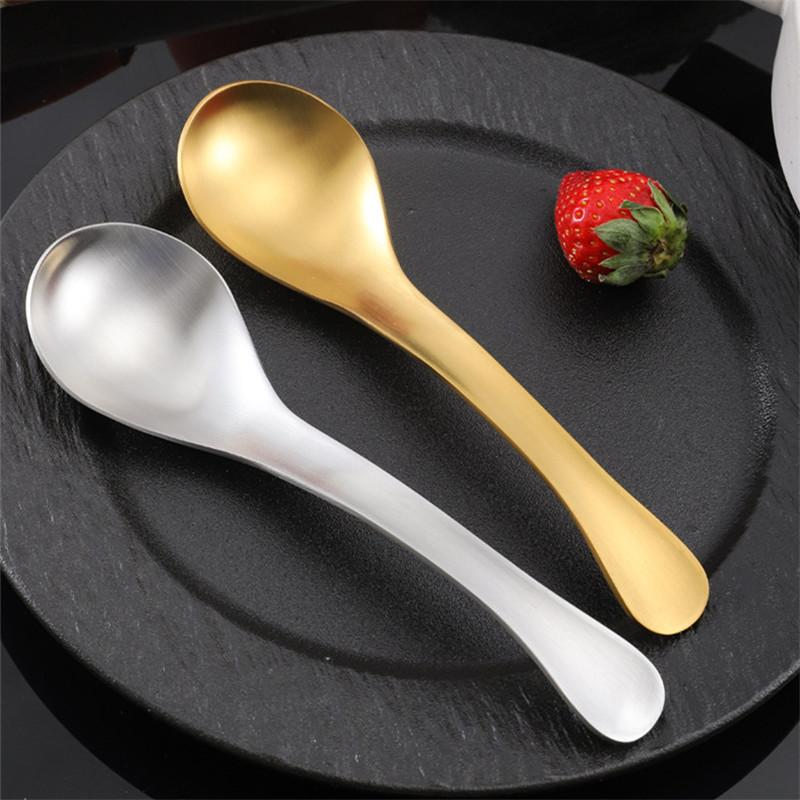 304 Stainless Steel Deepen Soup Spoon Thicken Children Rice Spoons Durable Serving Ladle Tableware Kitchen Accessories