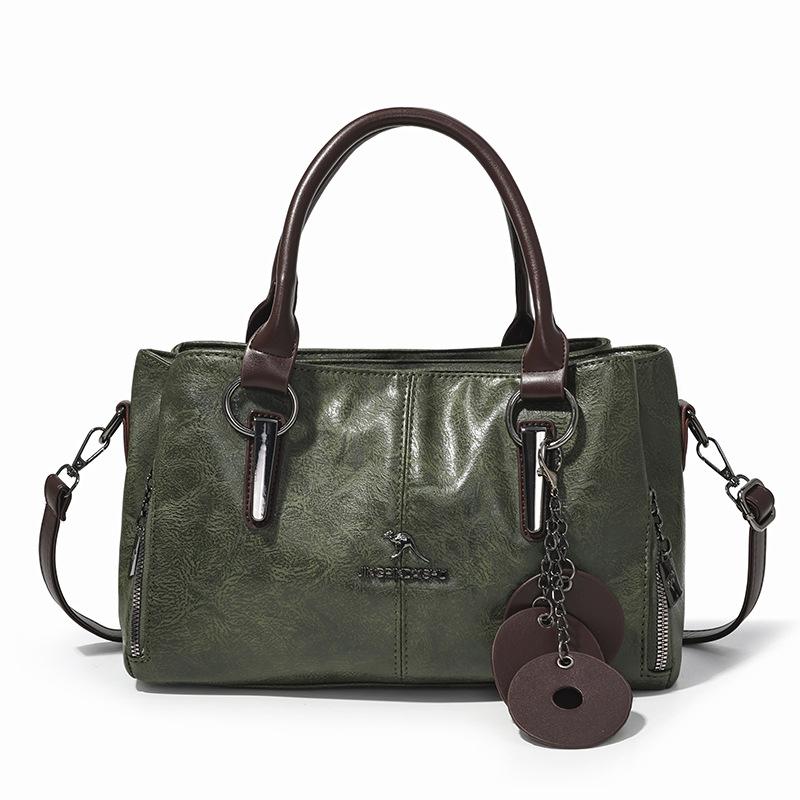 Commuter Handbag - Large Capacity Cowhide-patterned Crossbody Bag