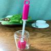 Silicone Cup Brush Long Handle 360 Rotating Cleaning Brush For Bottle Coffee Mug Narrow Jar Multi Purpose Home Kitchen Scrubber