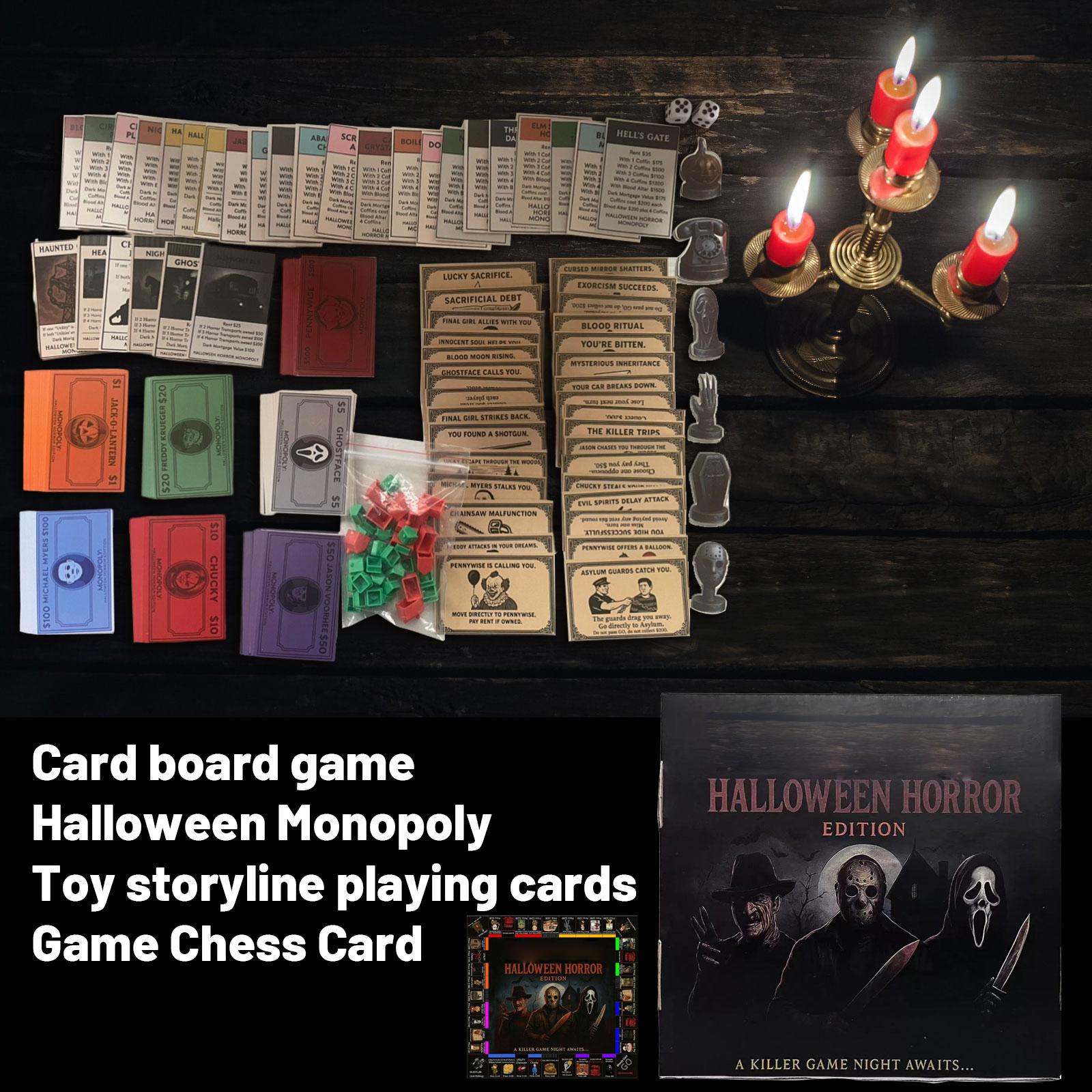 

Card Board Game Halloween Toys Plot Card Game Chess Cards One Size