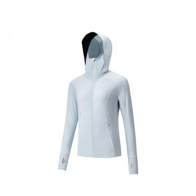 Training Series Solid Color Zip-Up Hooded Comfortable Breathable Versatile Sun Protection Jacket Women Jackets Dream-Shadow-Blue 962527703-1