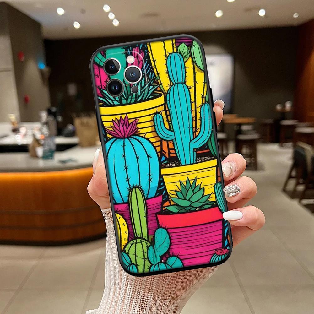 

RA33 Watercolour Cacti Succulent New High-End Shell Phone Case for Redmi Note 13 14 Pro+ Plus A3 A3X 13X 13C 13R 14S 14C 14R Redmi A3x