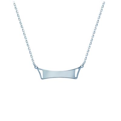 [B9850] - Silver 'Identity' Silver Necklace - 30x5 Mm (engravable)