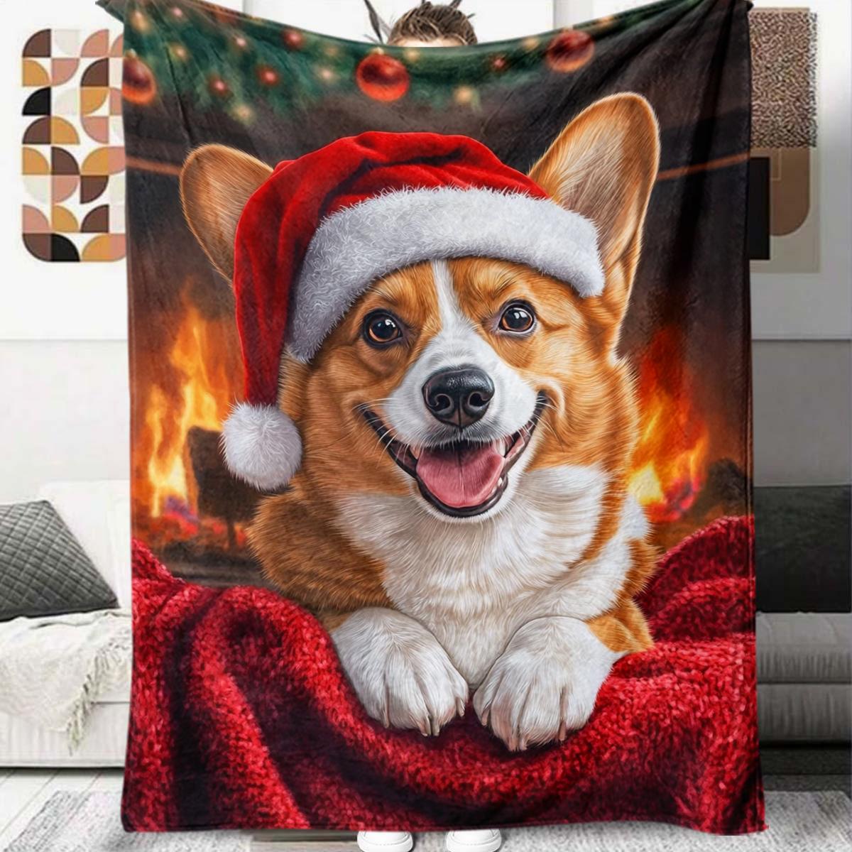 

1 шт. Фланелева ковдра з мультяшним принтом, Висока якість, Зручна для всіх сезонів, Декор для дому, Тепло та затишок, Ідеальний подарунок на Різдво, День народження 80cm x 120cm