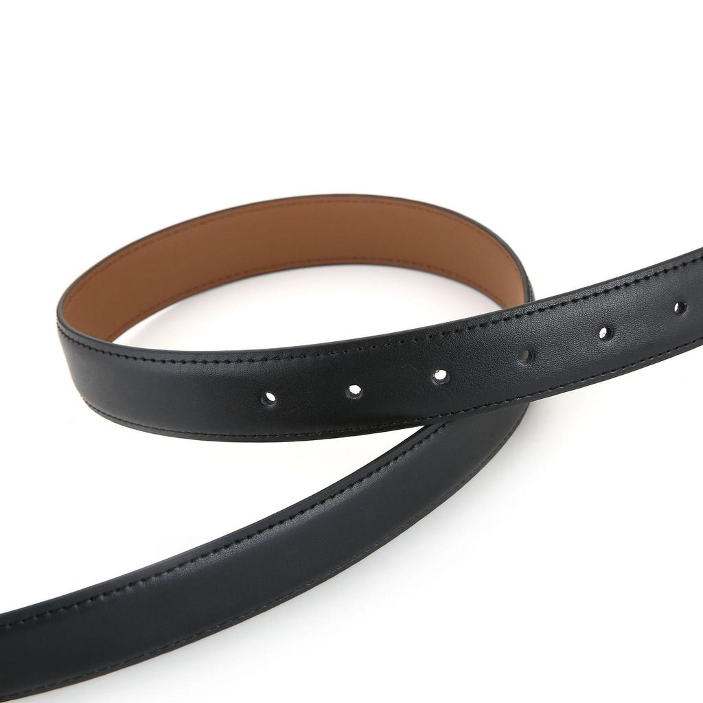 Cintura da donna in vera pelle nera retrò - Versatile accessorio per jeans in pelle di mucca, punzonatura gratuita