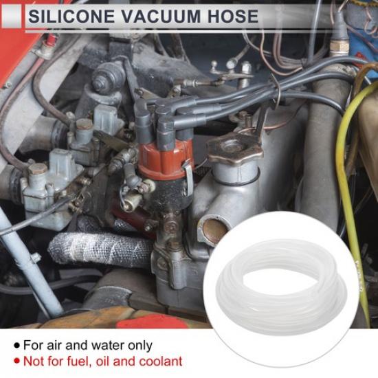 10FT 1/8" 3mm Innendurchmesser 2,5mm Wandstärke Silikon-Vakuumschlauch für Luft und Wasser Klar