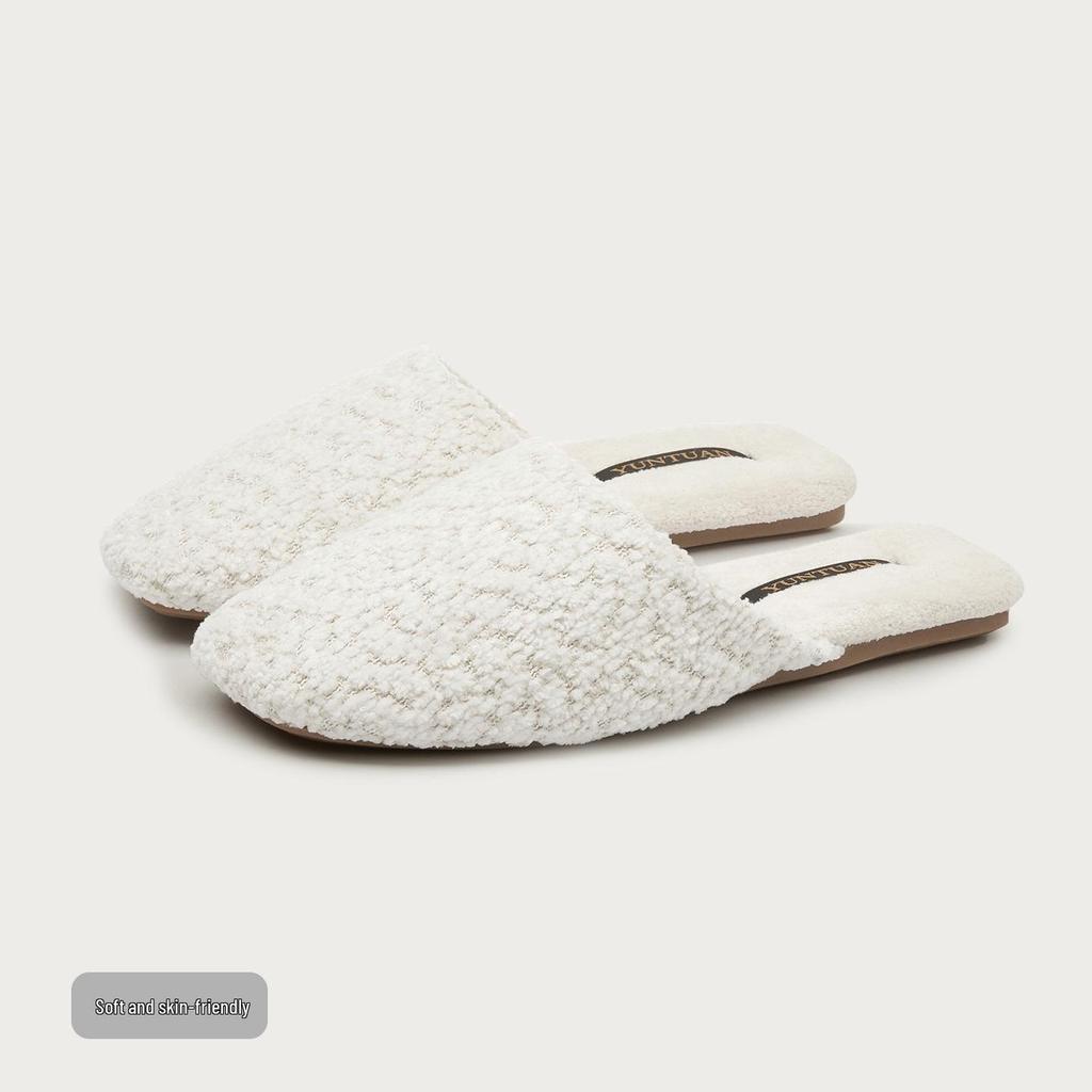 Weiche Samt-Indoor-Hausschuhe mit Anti-Rutsch-Sohle für Damen & Herren - Warm, hautfreundliche Baumwolle für Herbst & Winter