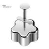 Non-stick Rice Mold Stainless Steel Onigiri Sushi Ball Maker Round Star Flower Shape Bento Press Food-Safe Kitchen Tool for Cakes Patties Salads