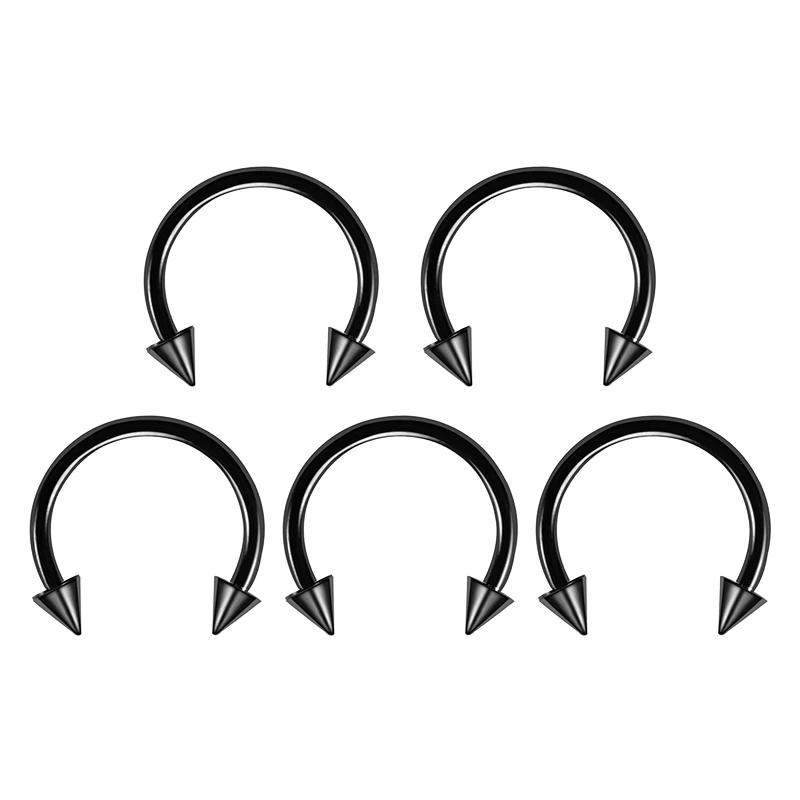 36PC Stainless Steel Horseshoe Septum Piercing Lot Horseshoe Nose Piercing Ring Bulk Fake Nose Ring Horseshoe Earring Cartilage