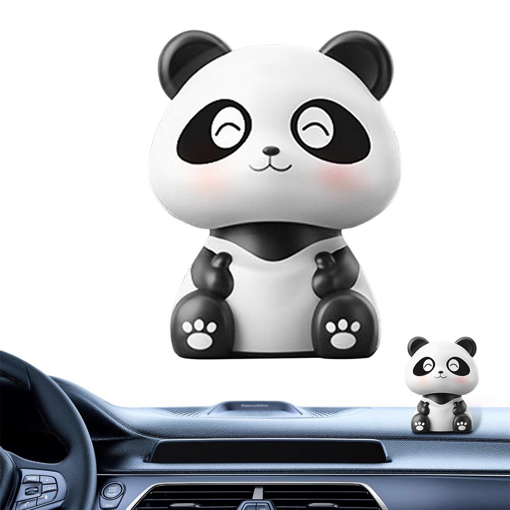 

Car Ornament Car Decoration Cute Solar-powered Shaking Head Panda Car Accessories For Home Room Car Decor