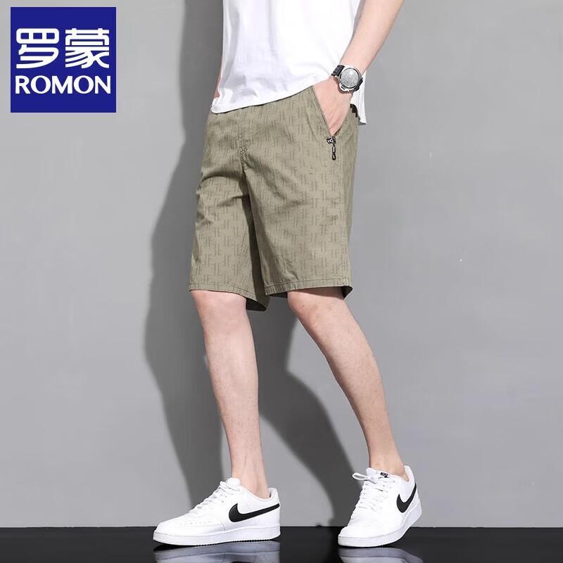 Luomeng Men's All-Over Print Casual Summer Shorts
