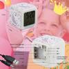 SCSYV Girls Alarm Clocks, Unicorn Night Light Kids Alarm Clocks with 4 Sided Unicorn Pattern&9 Kinds of LED Glowing Wake Up Bedside Clock Gifts for Un