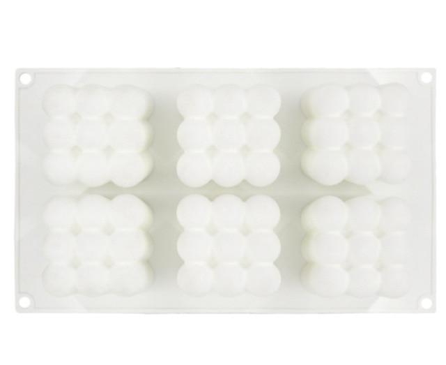 

6-полости кубик Рубика, мусс, силиконовая форма для торта, 3D форма для выпечки шоколада, десертный торт, украшение своими руками, художественные торты, поделки