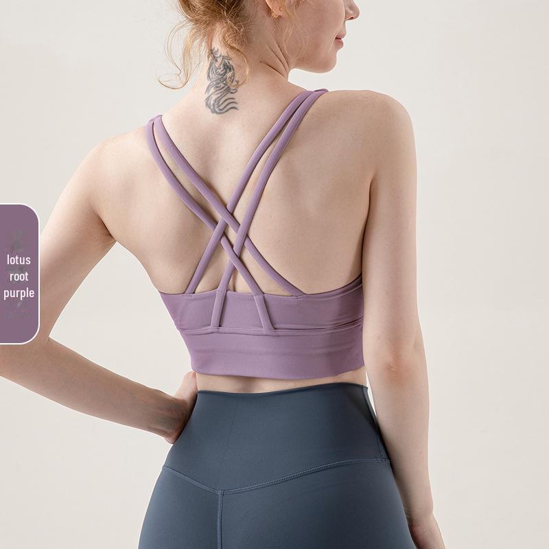 High-Intensity-Sport-BH für Damen mit überkreuztem Rücken – stoßfeste Yoga-Weste