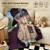 Comic PPearl Boyy Throw Warm Soft Flannel Blanket Multiuse for Sofa Bed Camping Travel Nap