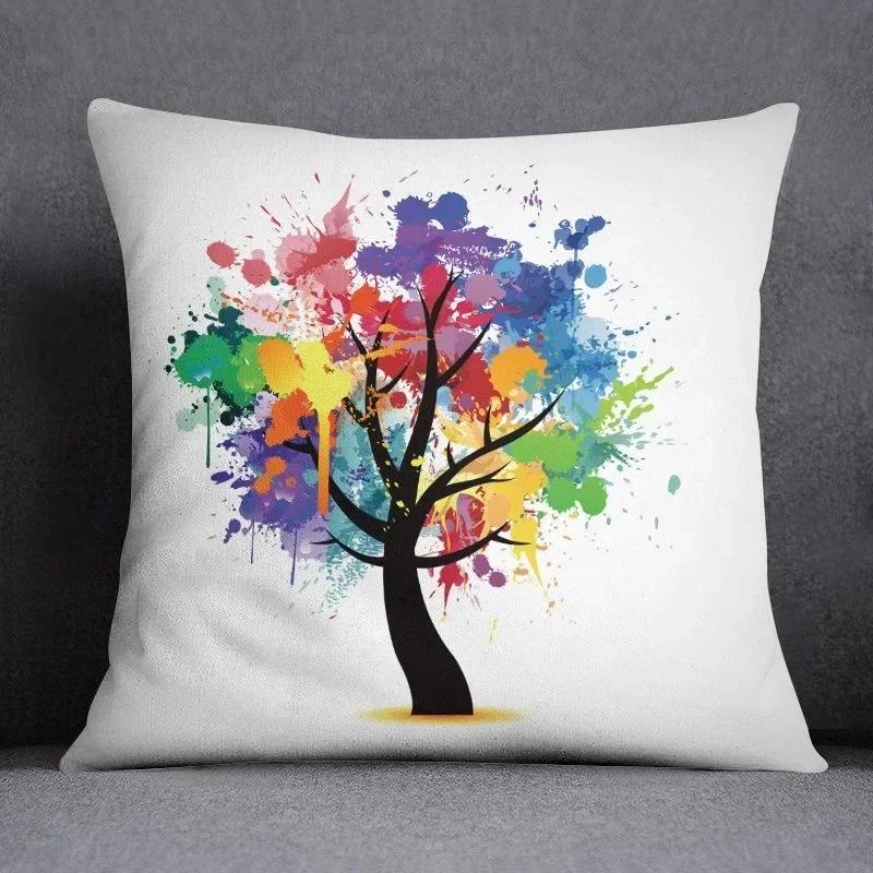 Color Ins Abstract Pillowcase Sofa Cushion Living Room Bedroom Square Pillow Cover Home Fabric Decoration