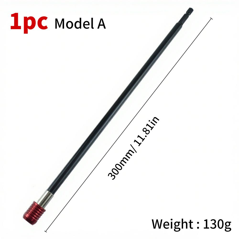 

Hexagonal Handle Red Three Piece Set Quick Release Self-locking Extension Rod 60/100/150mm Screwdriver Head Extension Rod Tools