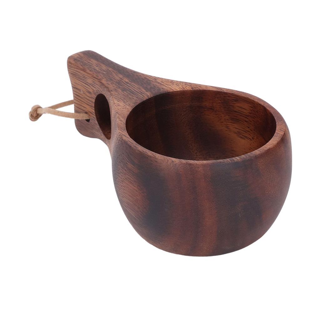 Wood Grain Wood Camp Mug Portable Wood Mug Camping Use Wood Drinking Cup  Cool Drinking