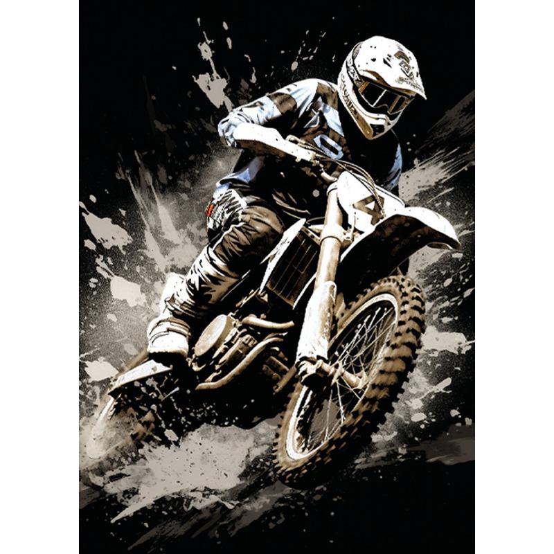 Akwarela Błotny Rower Motocross Płótno Malarskie Plakaty Wydruki Motocykl Rower Ścienny Obraz do Pokoju Wystrój Domu Prezent dla Syna